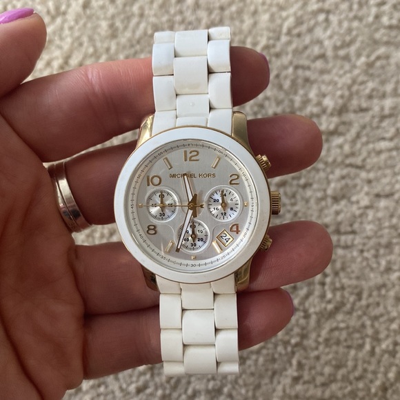 Michae Kors white watch
